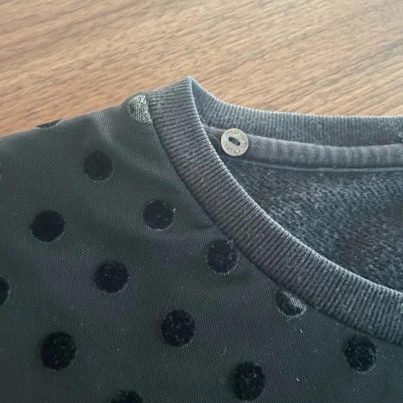 Scotch & Soda Maison Scotch black on black polka dot dress sweater - Picture 4 of 5